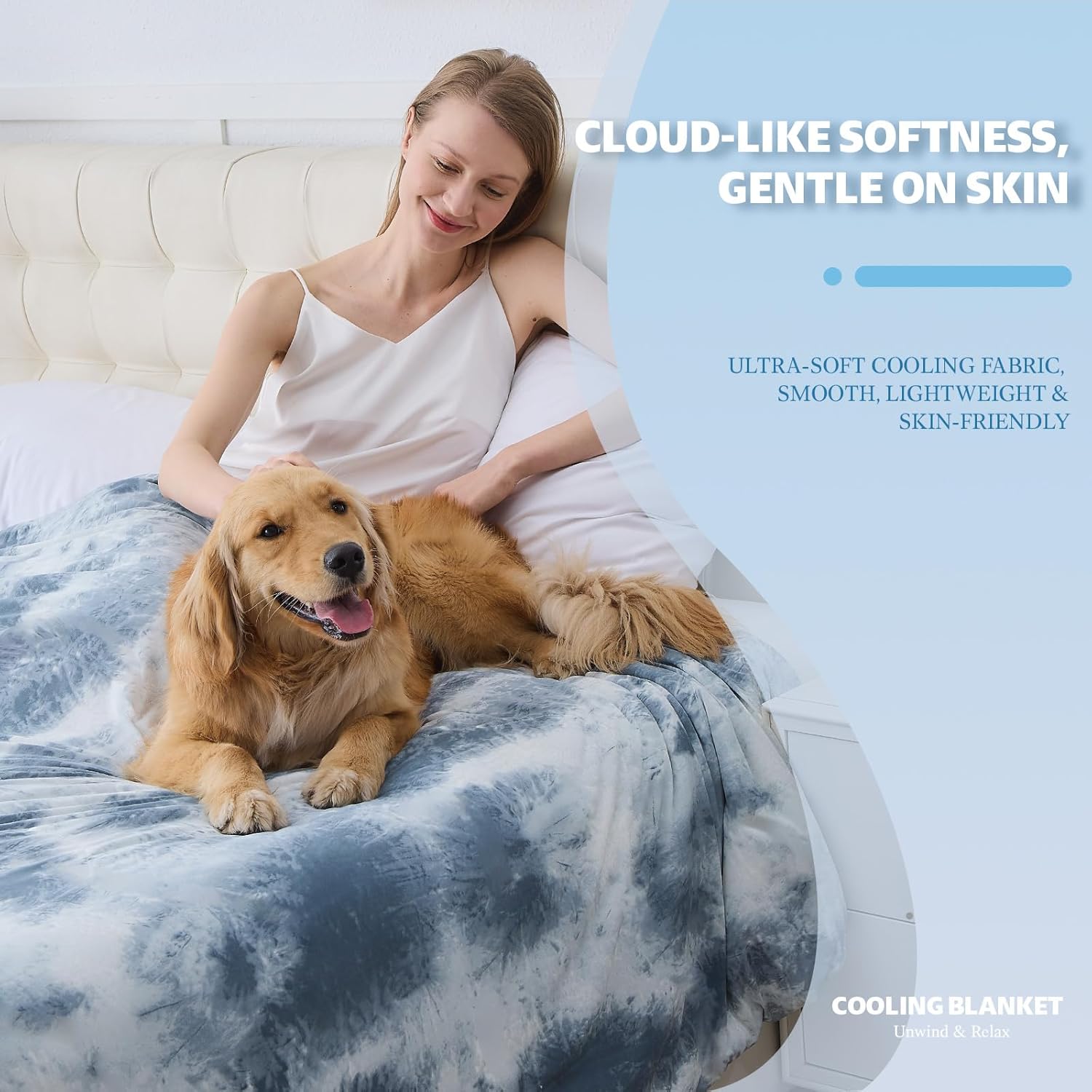 Chill Comfort Cooling Blanket Heat Absorbing Fabric For All Season Comfort - Elesira