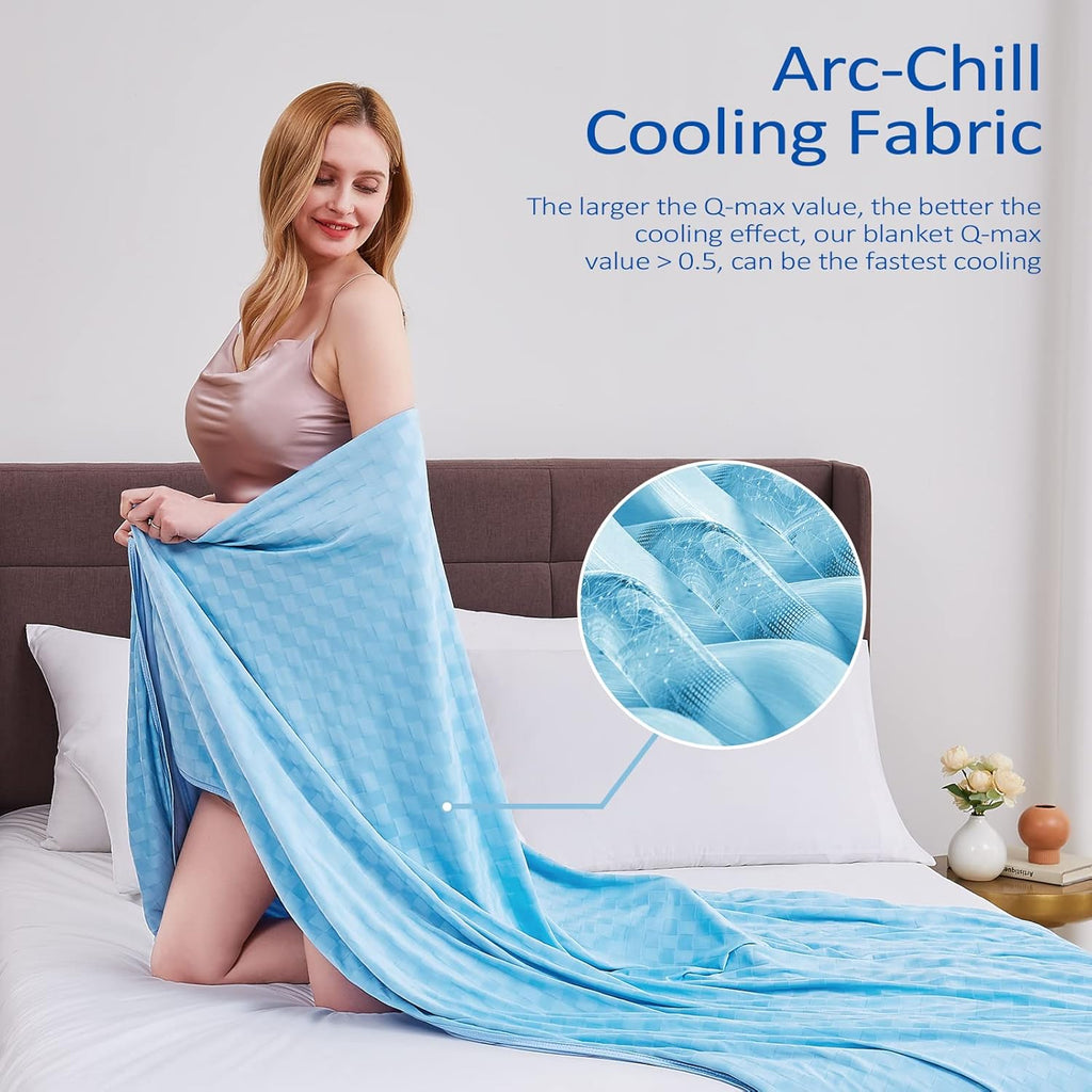 ChillEase Arc-Chill Cooling Blanket For Hot Sleepers, Soft And Breathable Comfort - Elesira