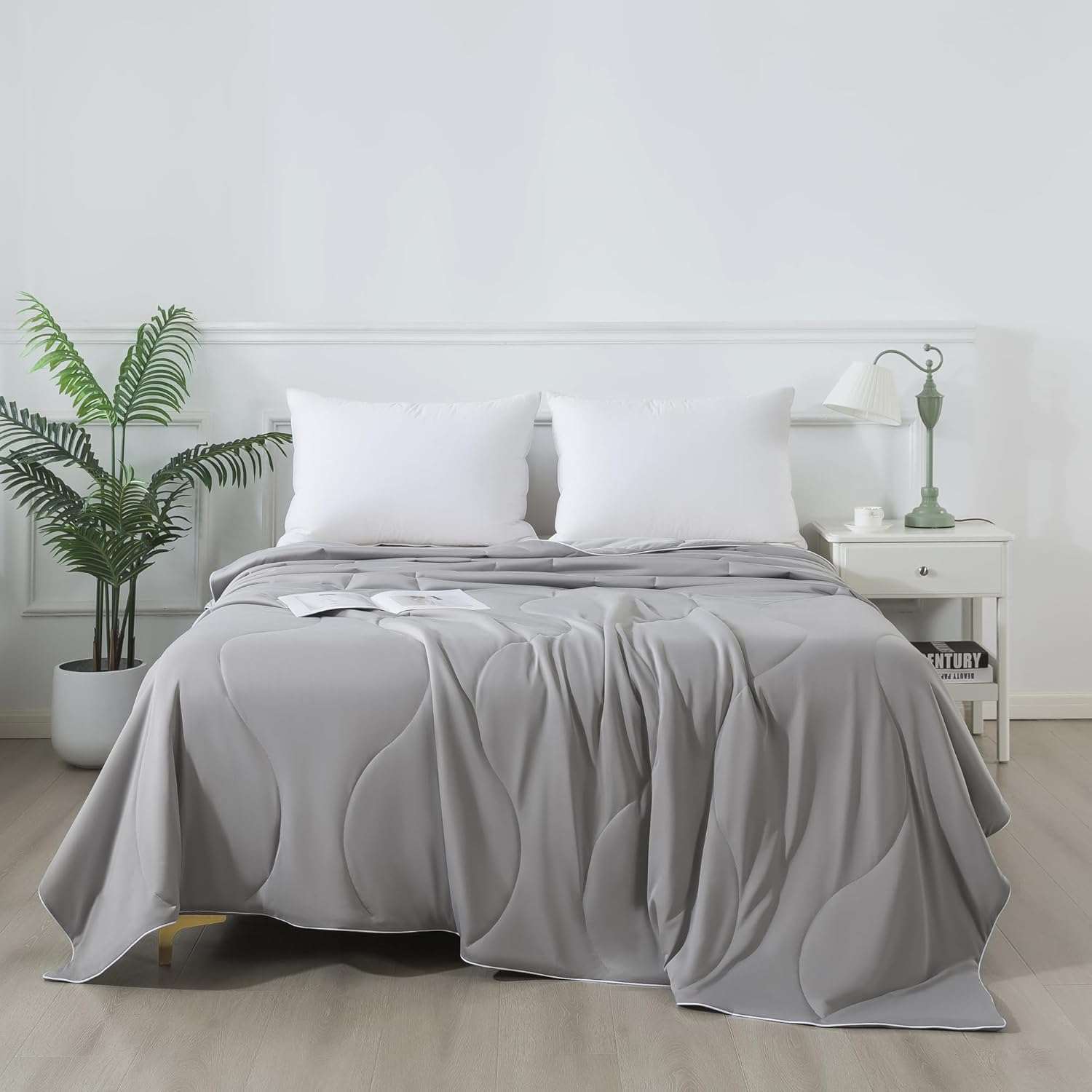 Cool Comfort Breathable Cooling Comforter For Hot Sleepers, Lightweight Summer Cover - Elesira