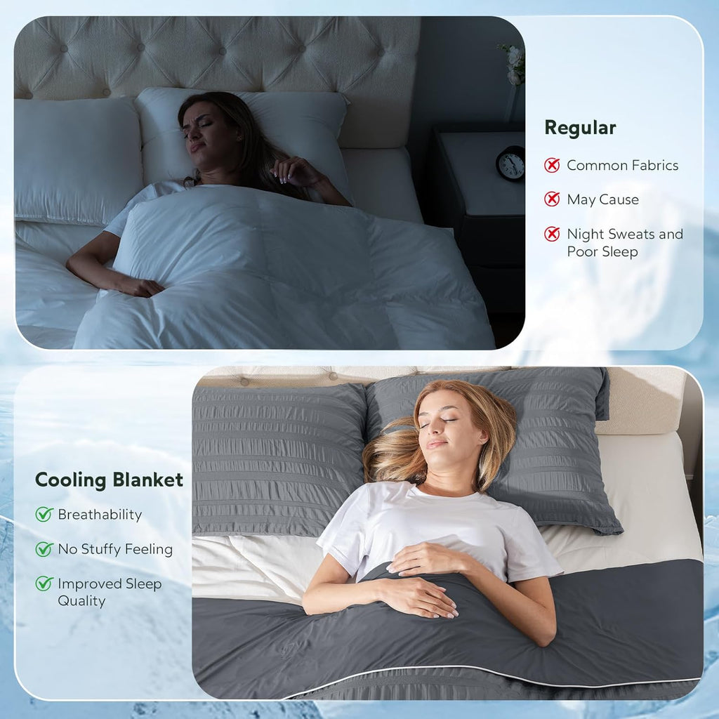 Cozy Comfort Cooling Blanket With Double Sided Design For Hot Sleepers - Elesira