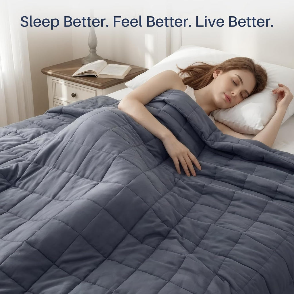Cozy Comfort Weighted Blanket For Adults With Cooling Fabric, All Season Breathable Comfort - Elesira