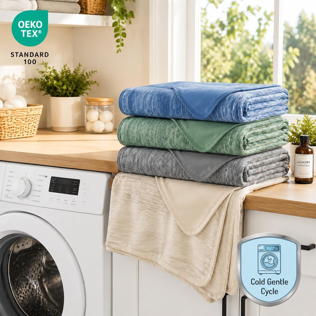 Cool Comfort Queen Cooling Blanket With Q Max Over 0.4 Fabric For Hot Sleepers - Elesira