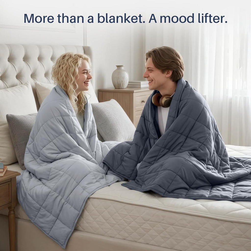 Cozy Comfort Weighted Blanket For Adults With Cooling Fabric, All Season Breathable Comfort - Elesira