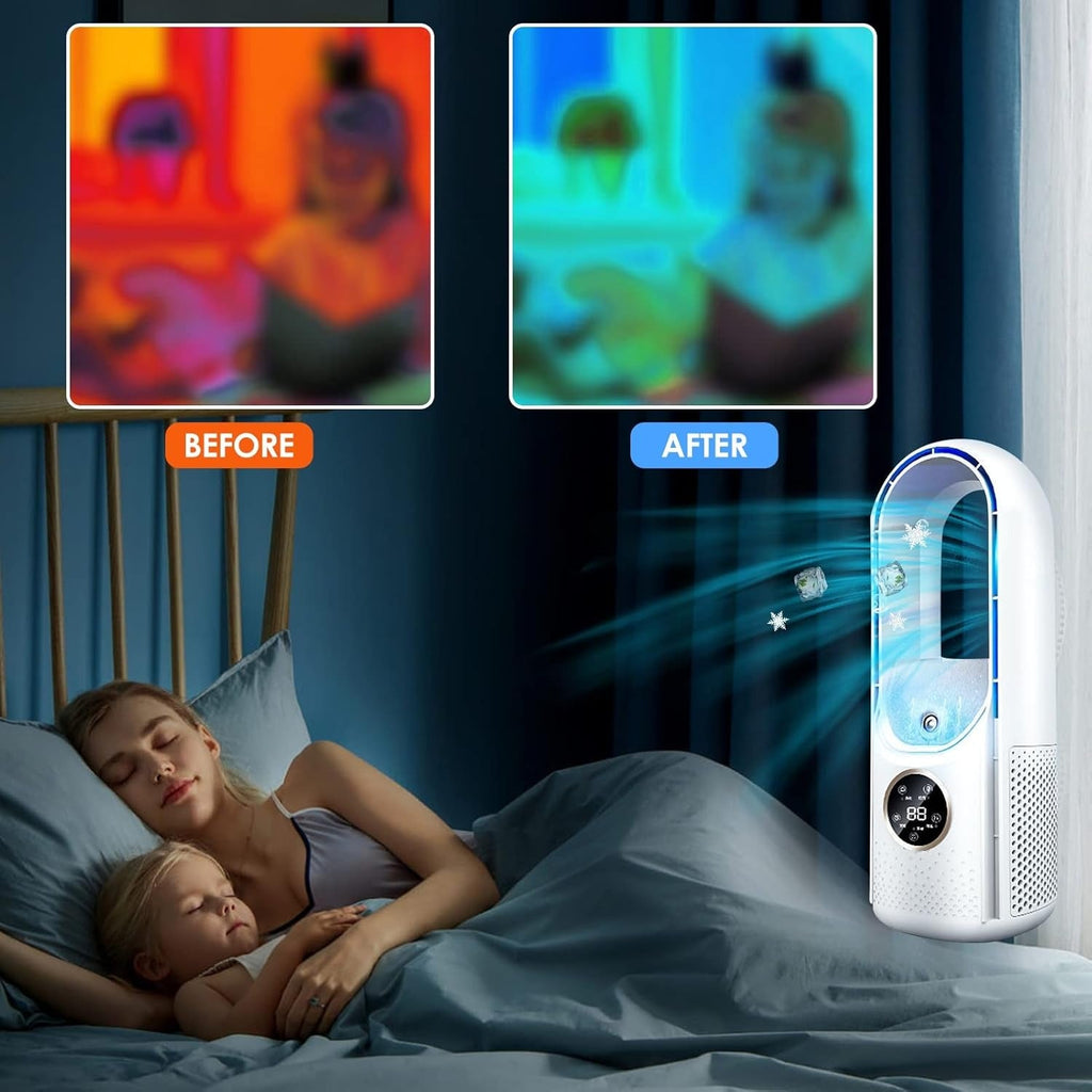 WhisperCool draagbare aircooler zonder bladen: perfect voor elke ruimte | elesira