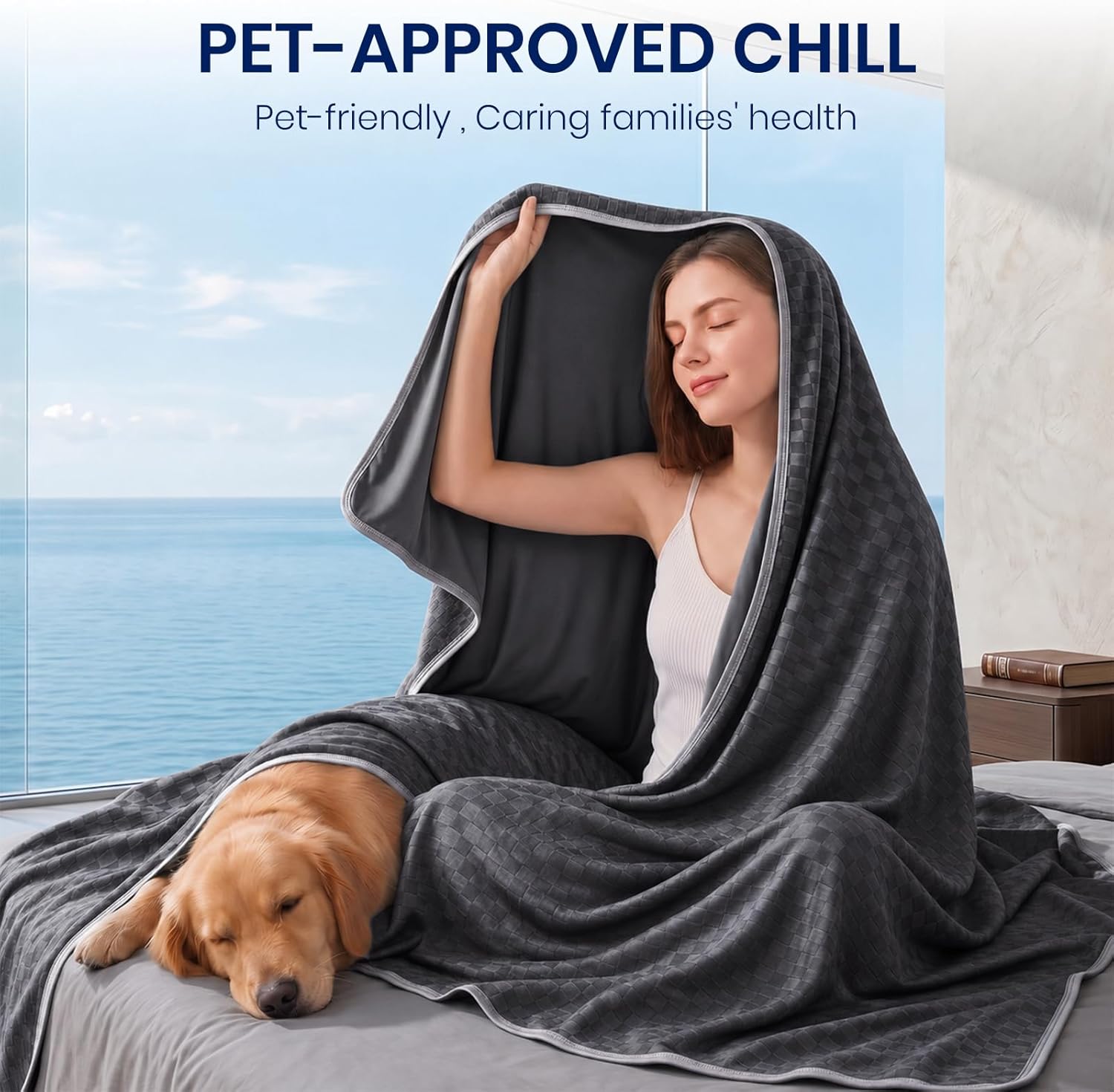 Chill Comfort Kühldecke mit leichtem, weichem Stoff für Menschen, denen nachts warm ist – Elesira