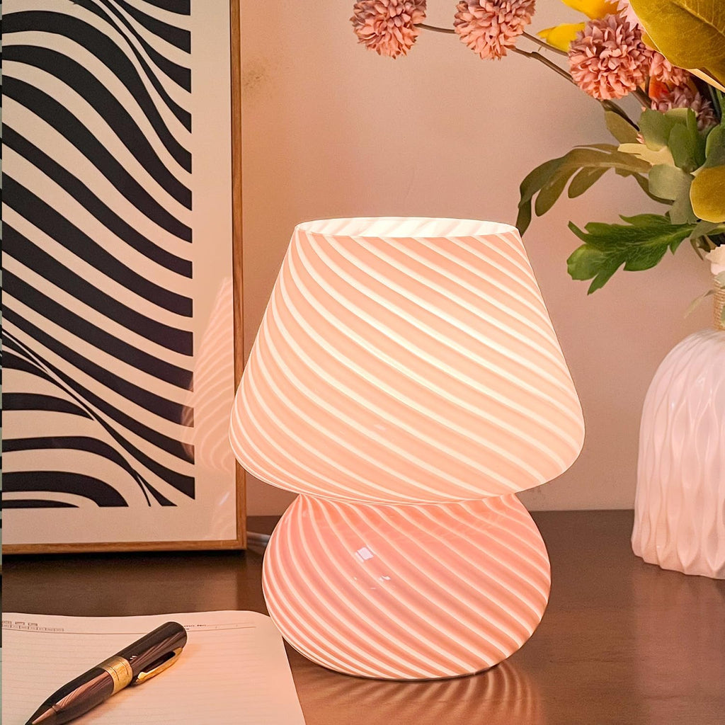 Hand-Blown Glass Art Lamp – Elegant Ambient Lighting for Home Décor | elesira
