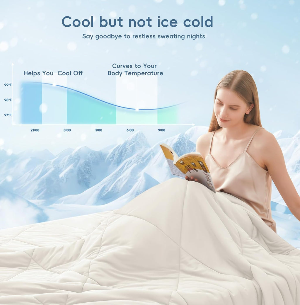 Cozy Comfort vendbart, kølende tæppe til nattesved, åndbart – Elesira