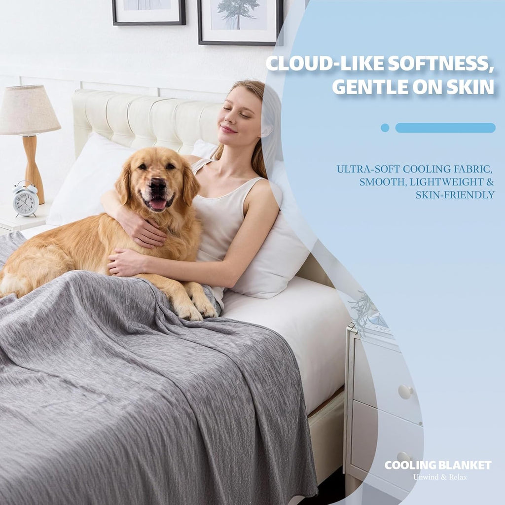 ChillWave Breathable Cooling Blanket For Hot Sleepers - Elesira