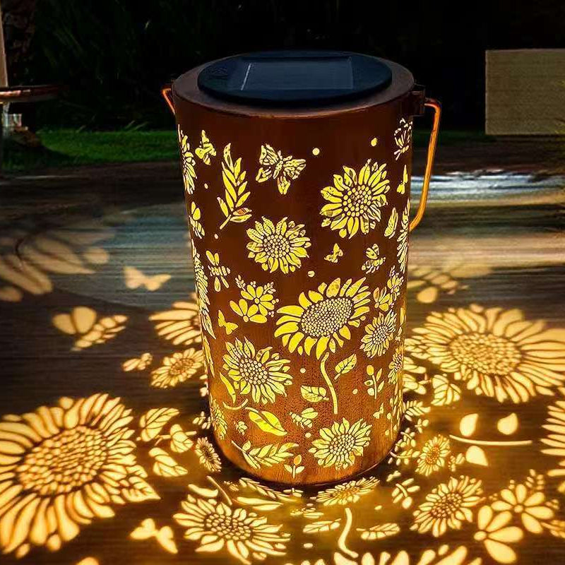 Solar garden lamp with sunflower motif | elesira