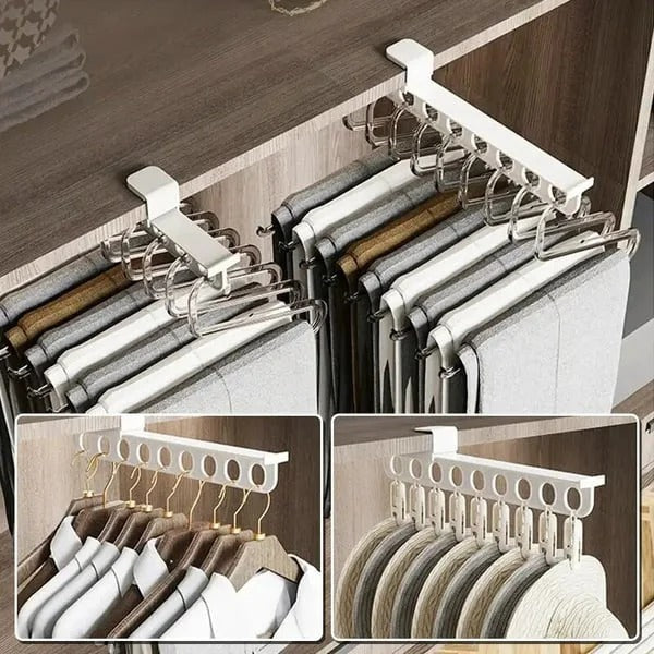 Asta salvaspazio per guardaroba per riporre pantaloni estensibili | elesira