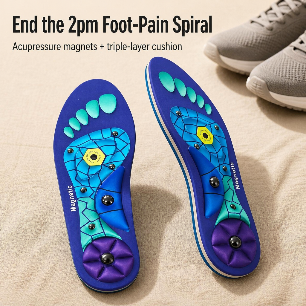 SolaraStep | Relieve Aching Feet & Arch Pain with Acupressure Cushion Support | elesira