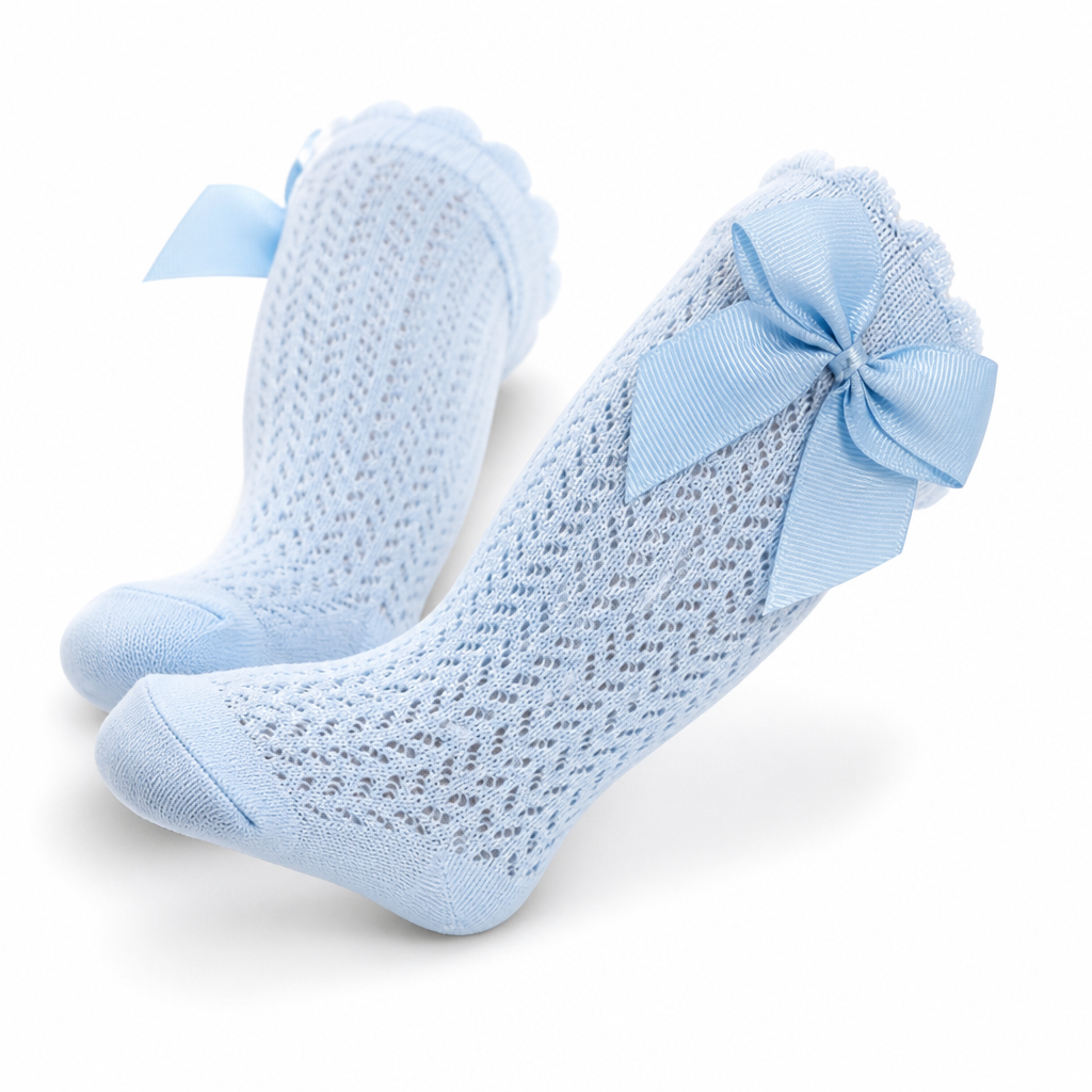 Soft Breathable Cotton Baby Socks With Large Bow | elesira