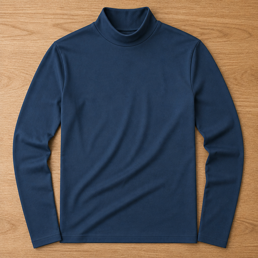 VeroEdge Slim-Fit-Langarmshirt mit hohem Kragen | Erobern Sie jeden Raum mit unvergleichlichem Selbstbewusstsein und Komfort | elesira