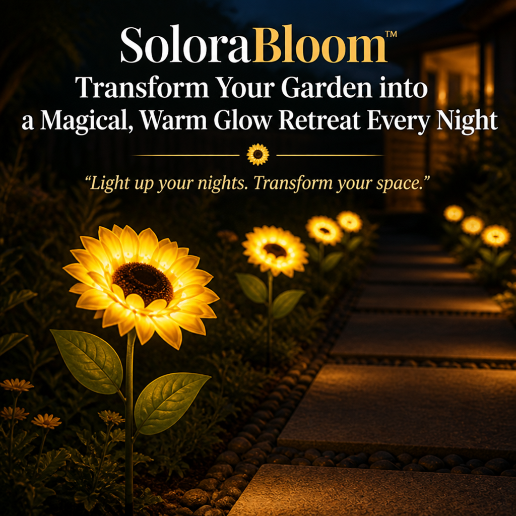 SoloraBloom | Transformez votre jardin en un havre féerique baigné d’une douce lumière chaque soir | elesira