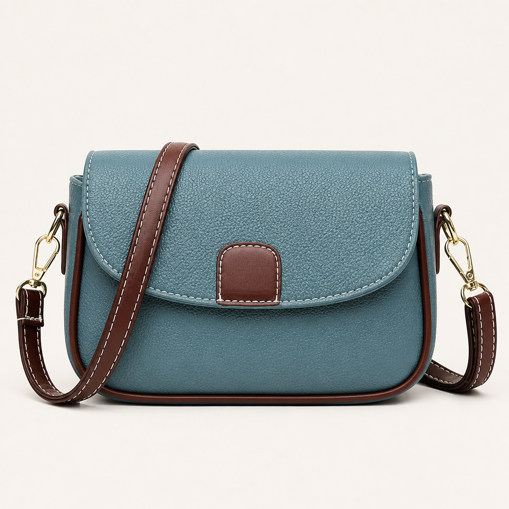 SolaraVera – Timeless Pebbled Leather Crossbody with Magnetic Snap | elesira
