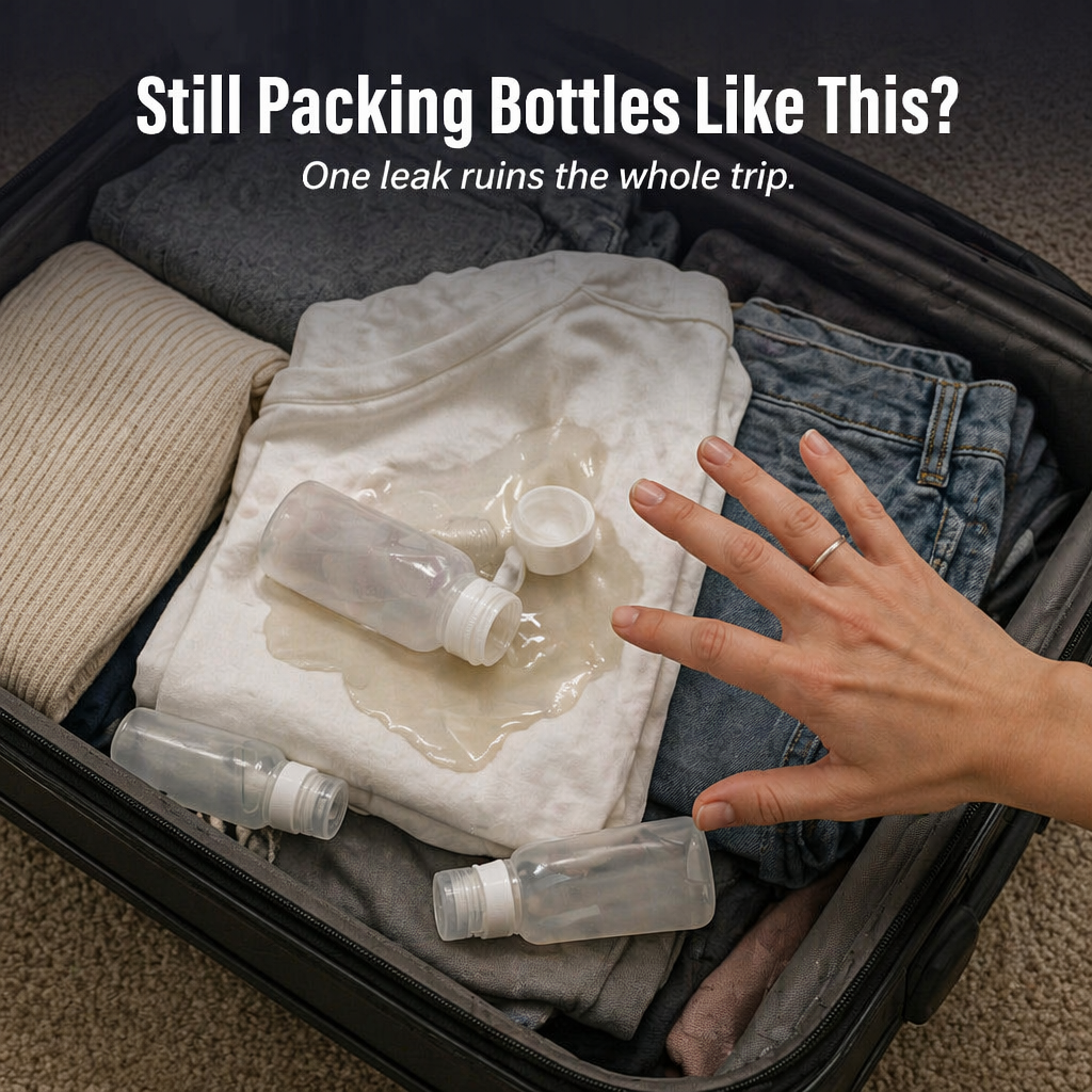VoyaPack | Store, Secure & Dispense All Four Toiletries in One Case | elesira