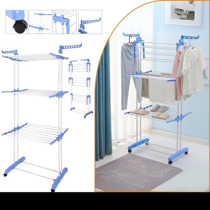 Étendoir pliable roulant XXXL | elesira