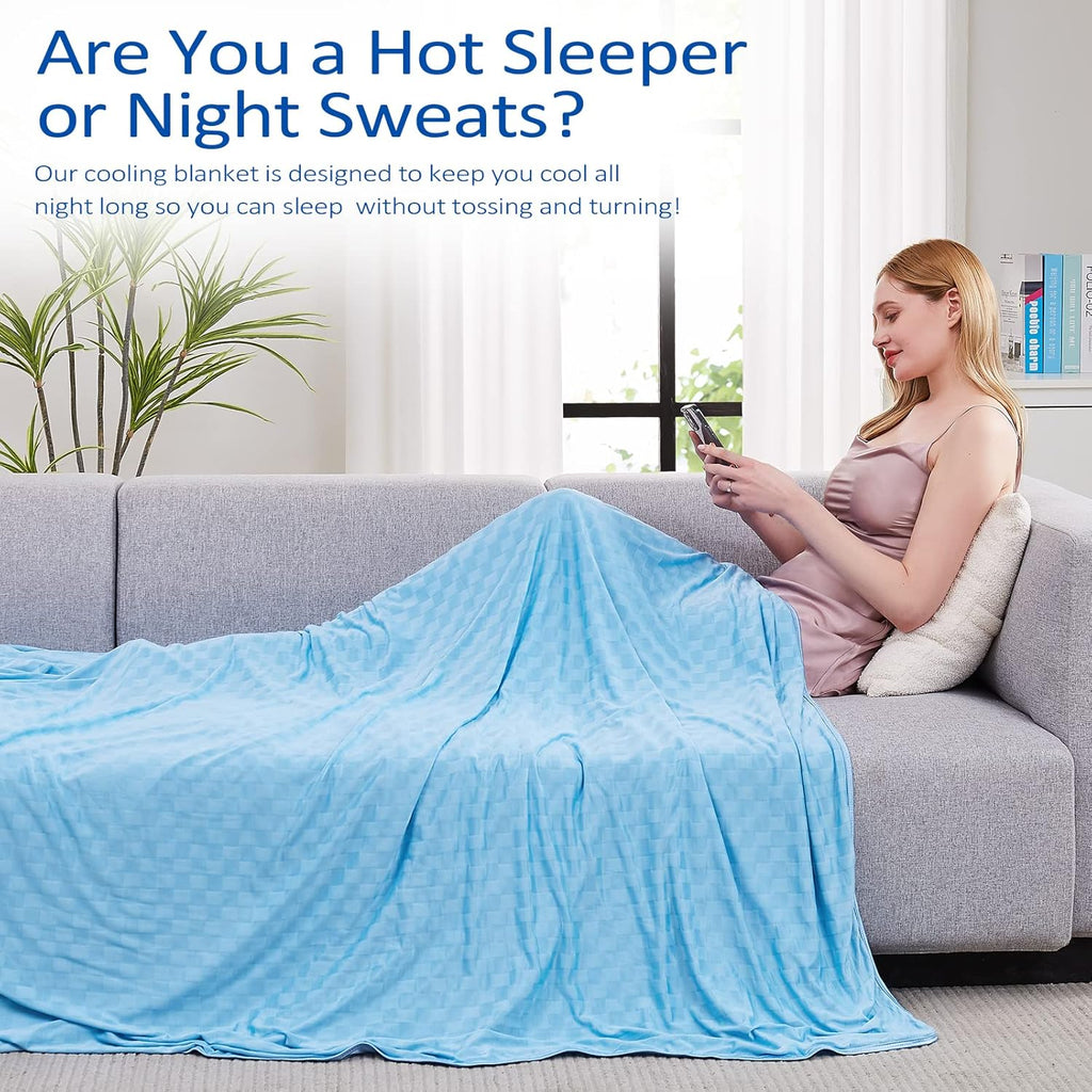 ChillEase Arc-Chill Cooling Blanket For Hot Sleepers, Soft And Breathable Comfort - Elesira