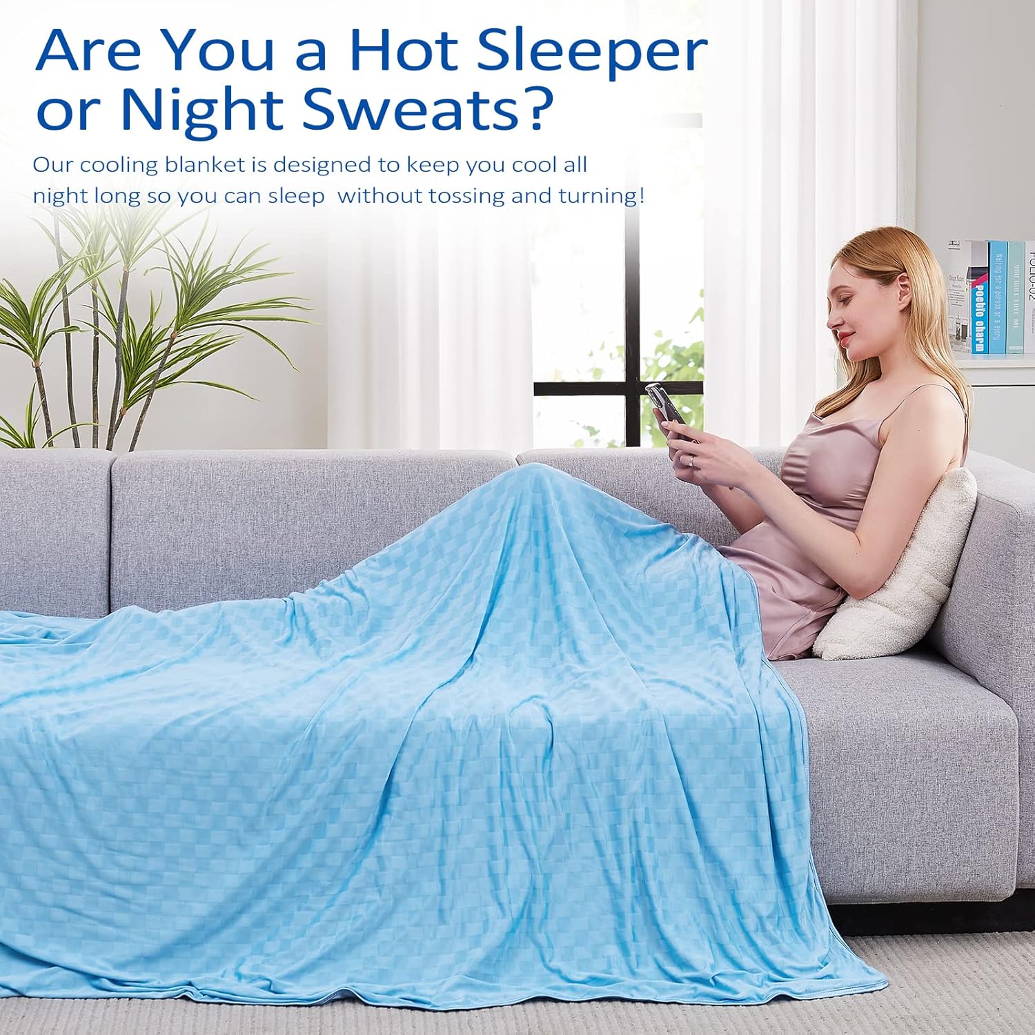ChillEase Arc-Chill Cooling Blanket For Hot Sleepers, Soft And Breathable Comfort - Elesira