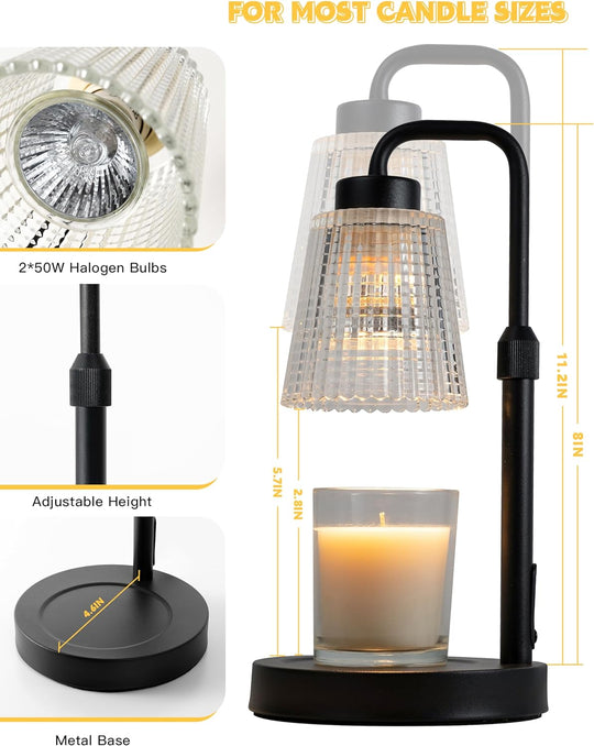 Lampada premium per scaldare candele, con intensità regolabile e altezza regolabile | elesira