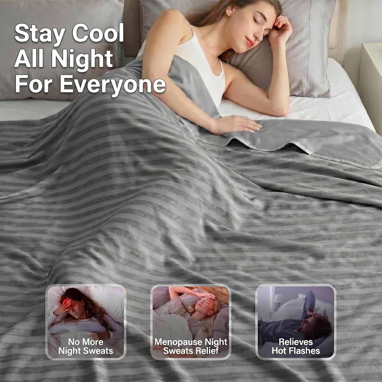 Manta refrescante Chill Comfort Arc-Chill, leve, para viagens de verão, para noites quentes - Elesira