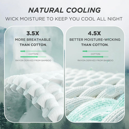 Manta refrescante Queen Cozy Haven com padrão waffle, algodão leve e bambu - Elesira