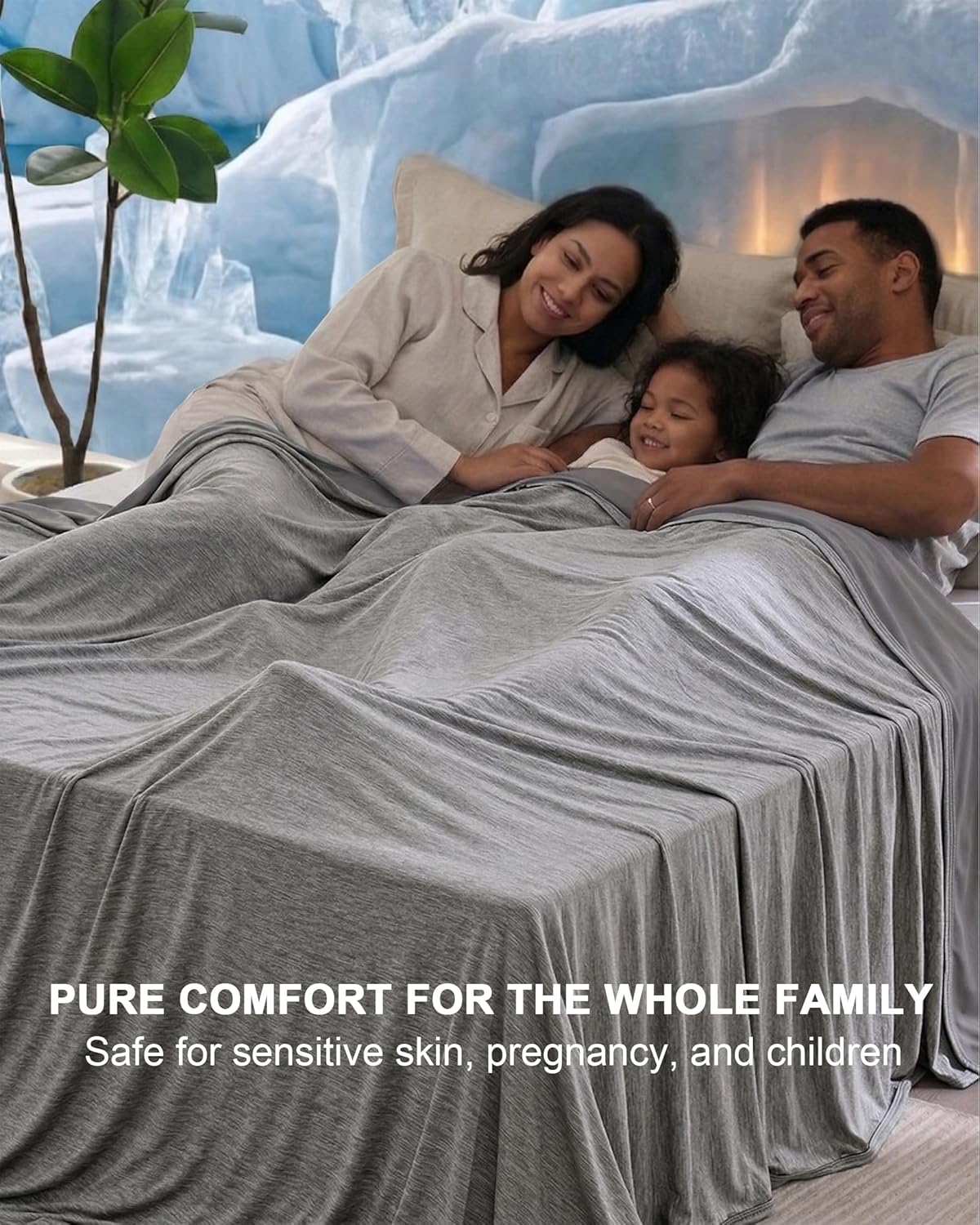 Cool Comfort Cooling Blanket For Hot Sleepers, Lightweight And Breathable Night Comfort - Elesira