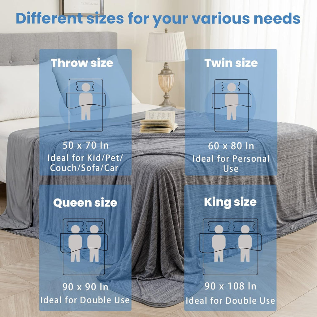 Cooling Blanket Lightweight Summer Comfort For Hot Sleepers And Night Sweats On Bed - Elesira