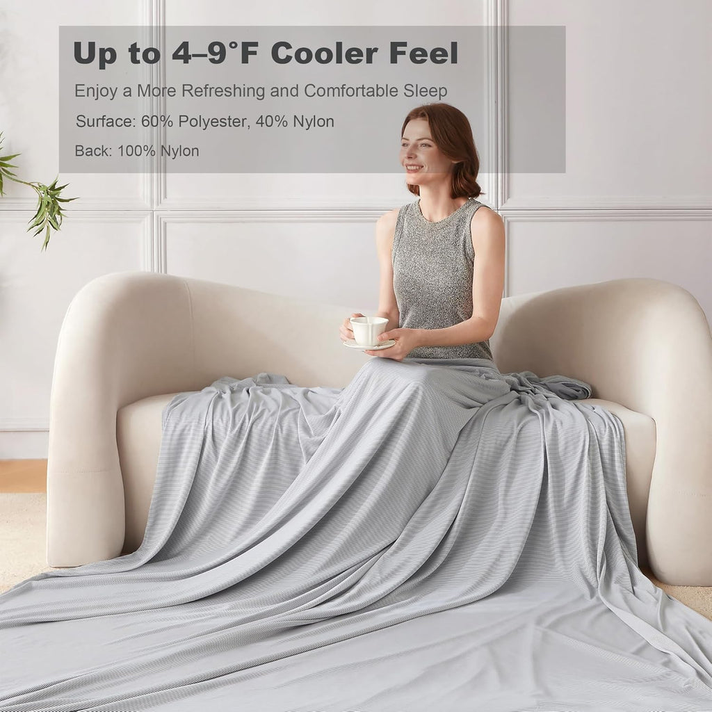 Cozy Comfort Cooling Blanket For Hot Sleepers With Breathable Fabric Light Summer Throw - Elesira