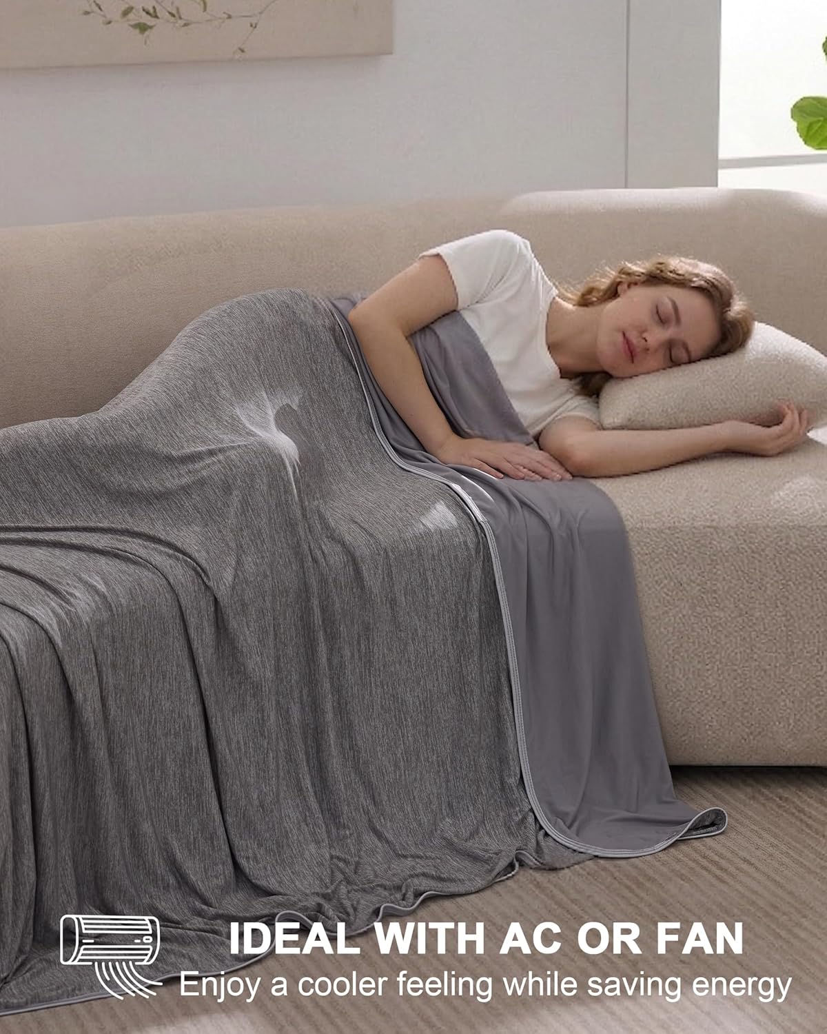Cool Comfort Cooling Blanket For Hot Sleepers, Lightweight And Breathable Night Comfort - Elesira