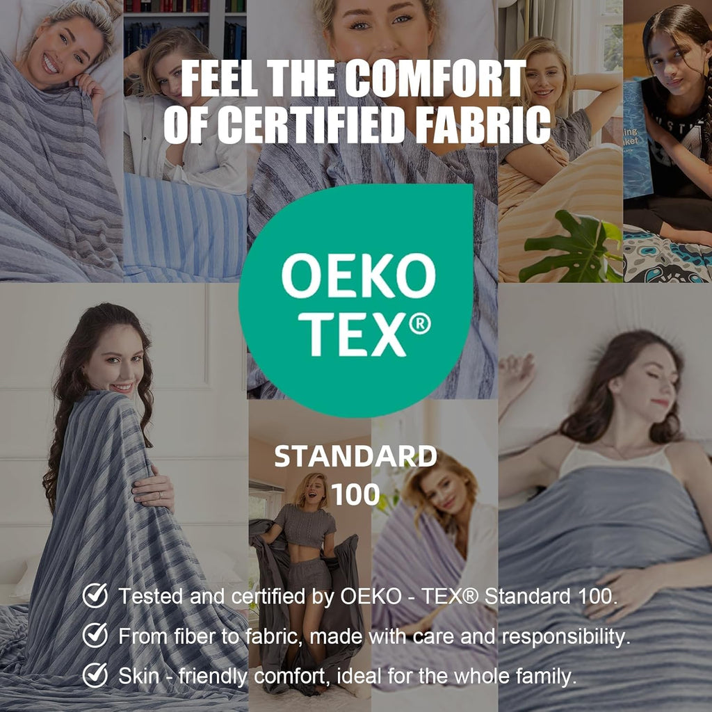 שמיכת טלוויזיה מקררת Coastal Comfort עם קירור דו-צדדי ונשימה טובה עבור מי שסובלים מחום בזמן השינה - Elesira