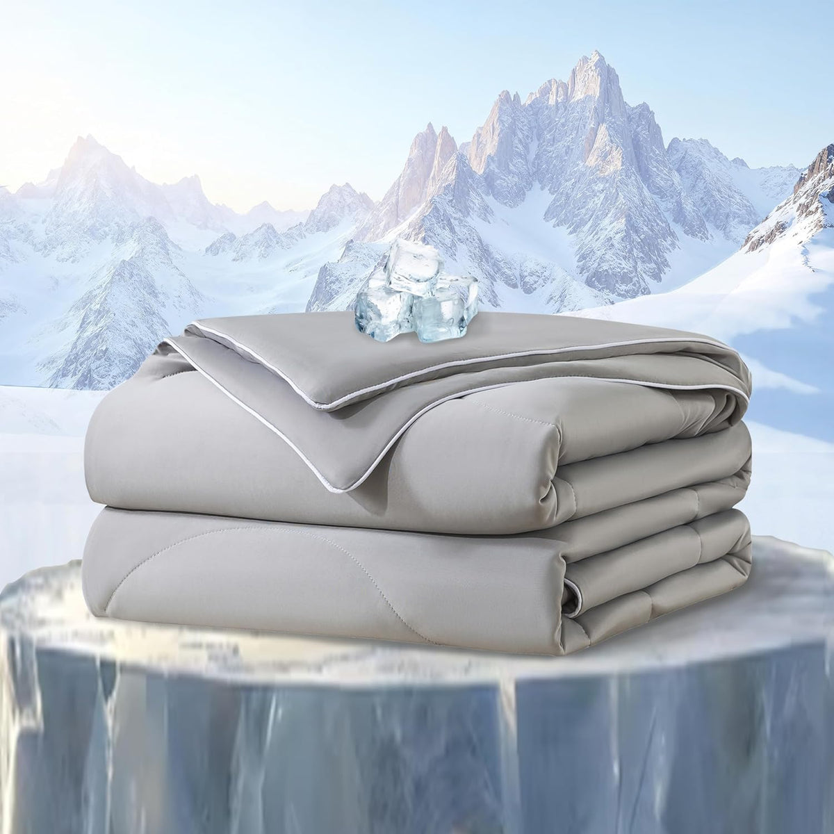 Cool Comfort Breathable Cooling Comforter For Hot Sleepers, Lightweight Summer Cover - Elesira