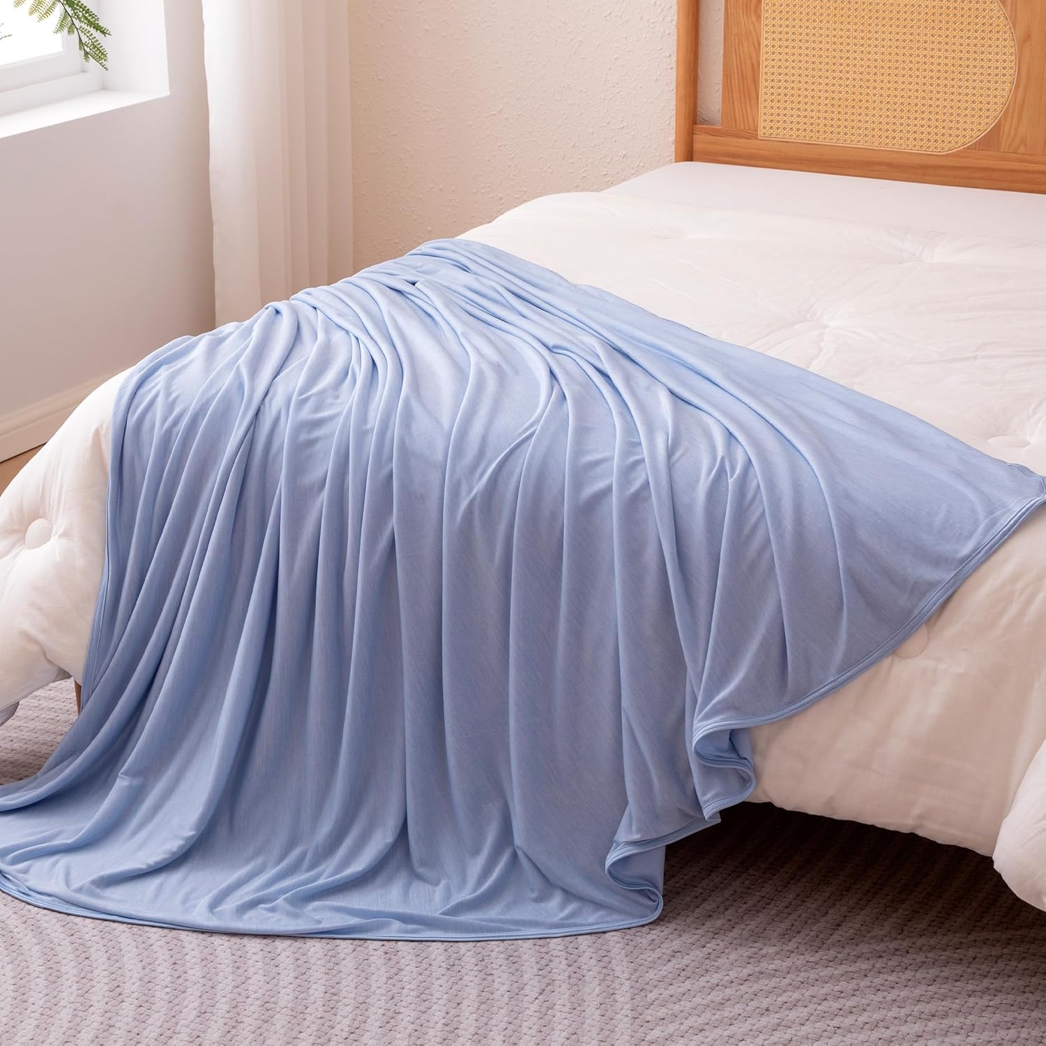 Cooling Comfort Reversible Blanket For Hot Sleepers, Soft Lightweight Throw For Bed And Couch - Elesira