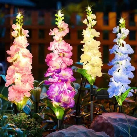 Solar Delphinium Outdoor Decorative Lights for Gardens | elesira