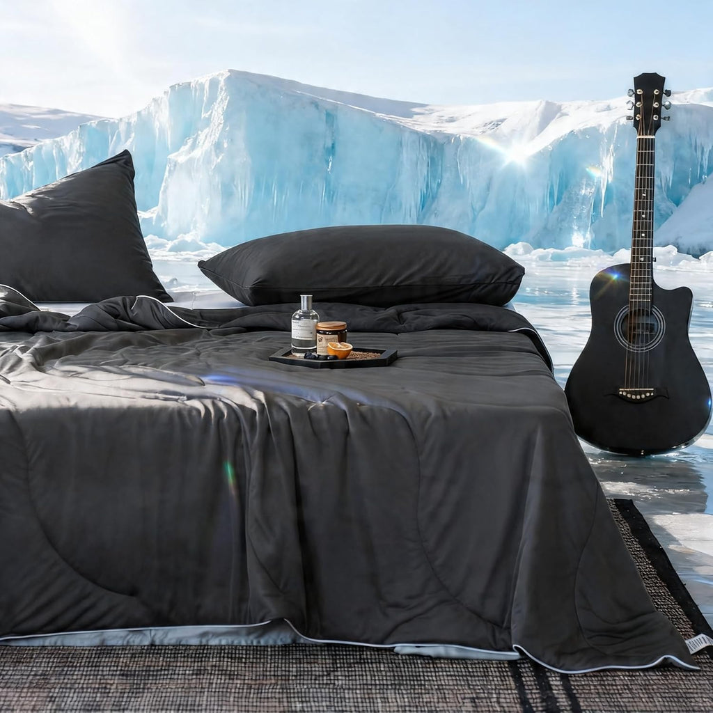 Moisture-Wicking Comforter Set With Lightweight Blanket And Pillowcases - Elesira