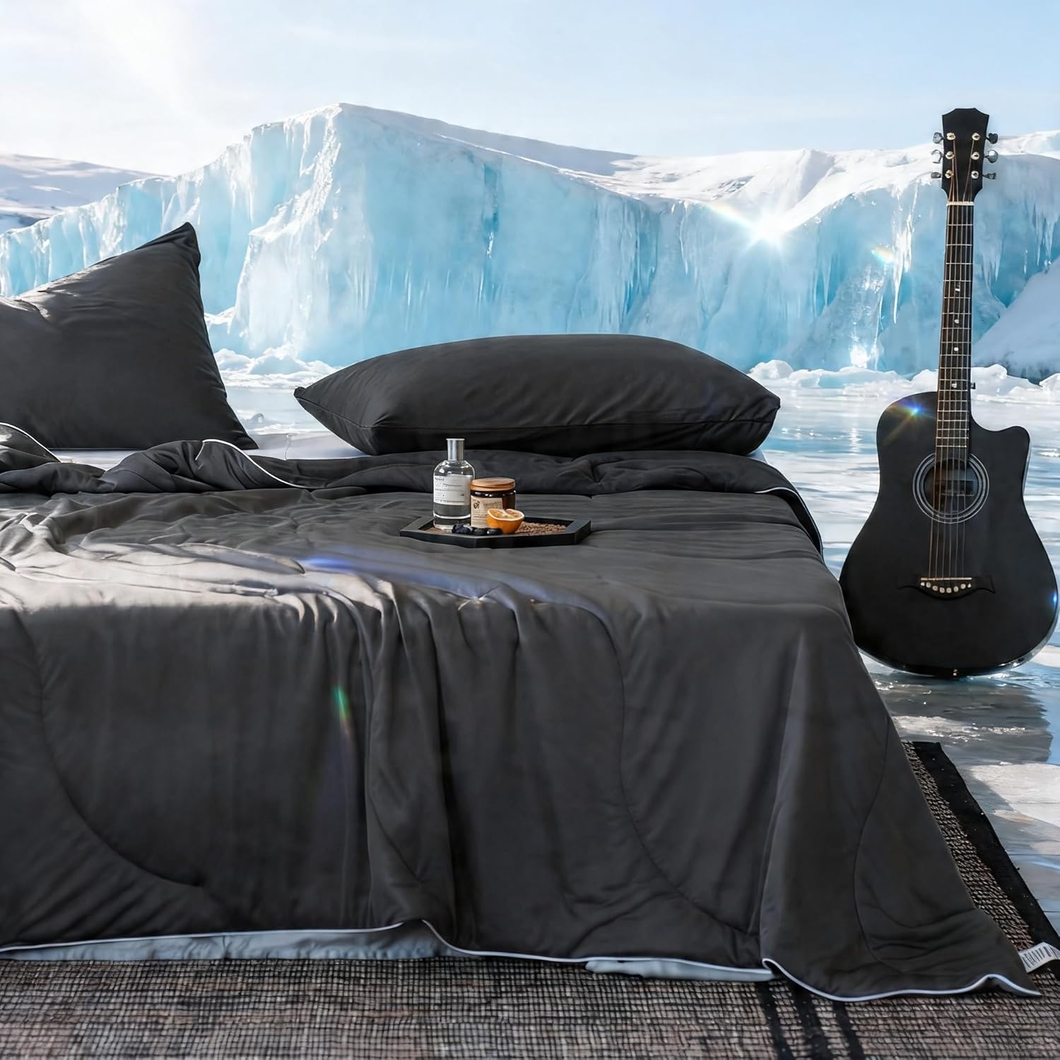 Moisture-Wicking Comforter Set With Lightweight Blanket And Pillowcases - Elesira