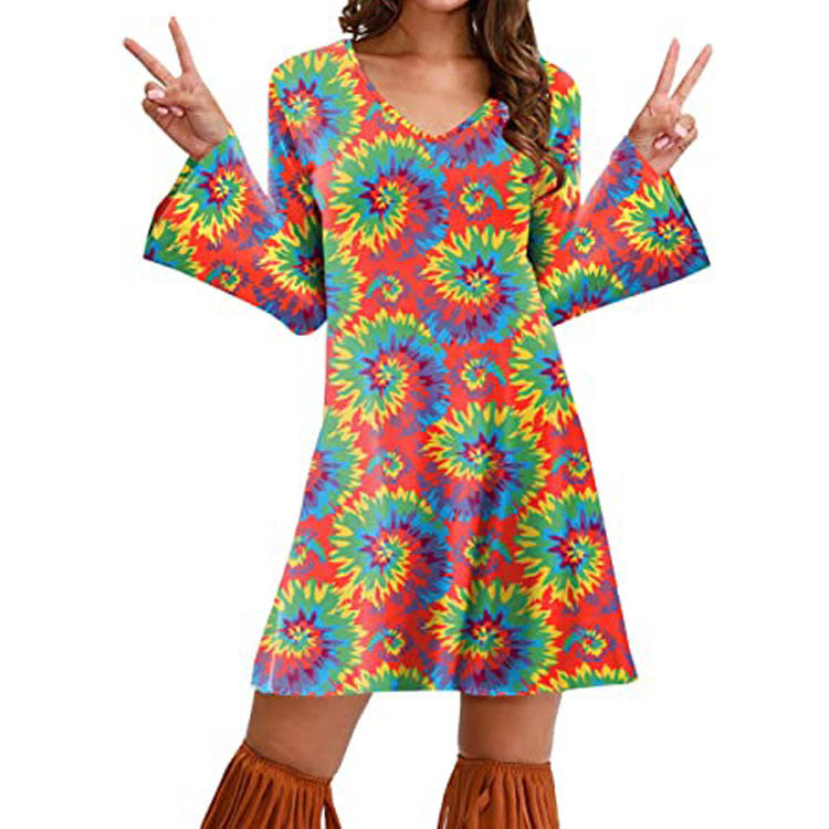 Robe Hippie Femme – Style Bohème Psychédélique 70s