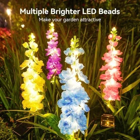 Solar Delphinium Outdoor Decorative Lights for Gardens | elesira