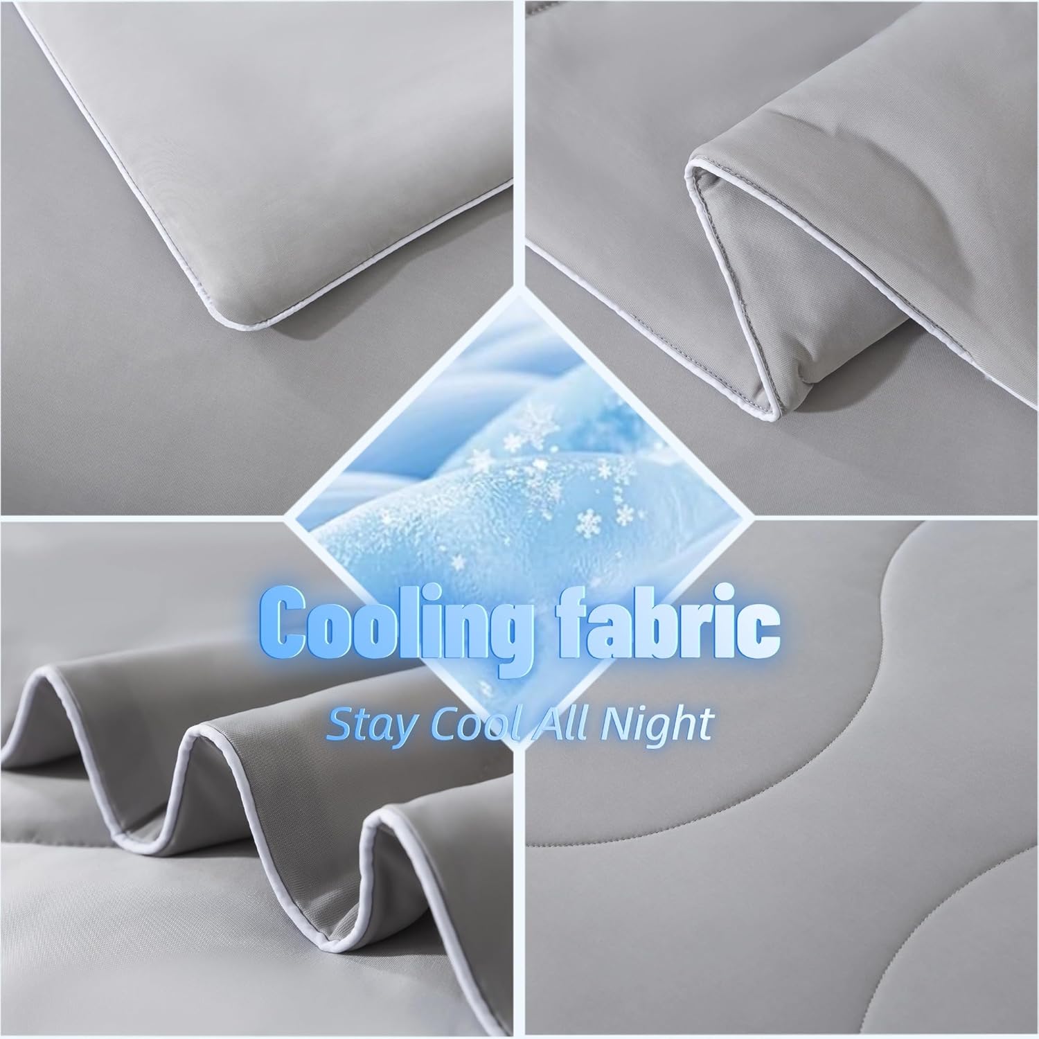 Cool Comfort Breathable Cooling Comforter For Hot Sleepers, Lightweight Summer Cover - Elesira