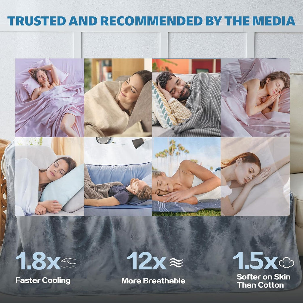 Chill Comfort Cooling Blanket Heat Absorbing Fabric For All Season Comfort - Elesira