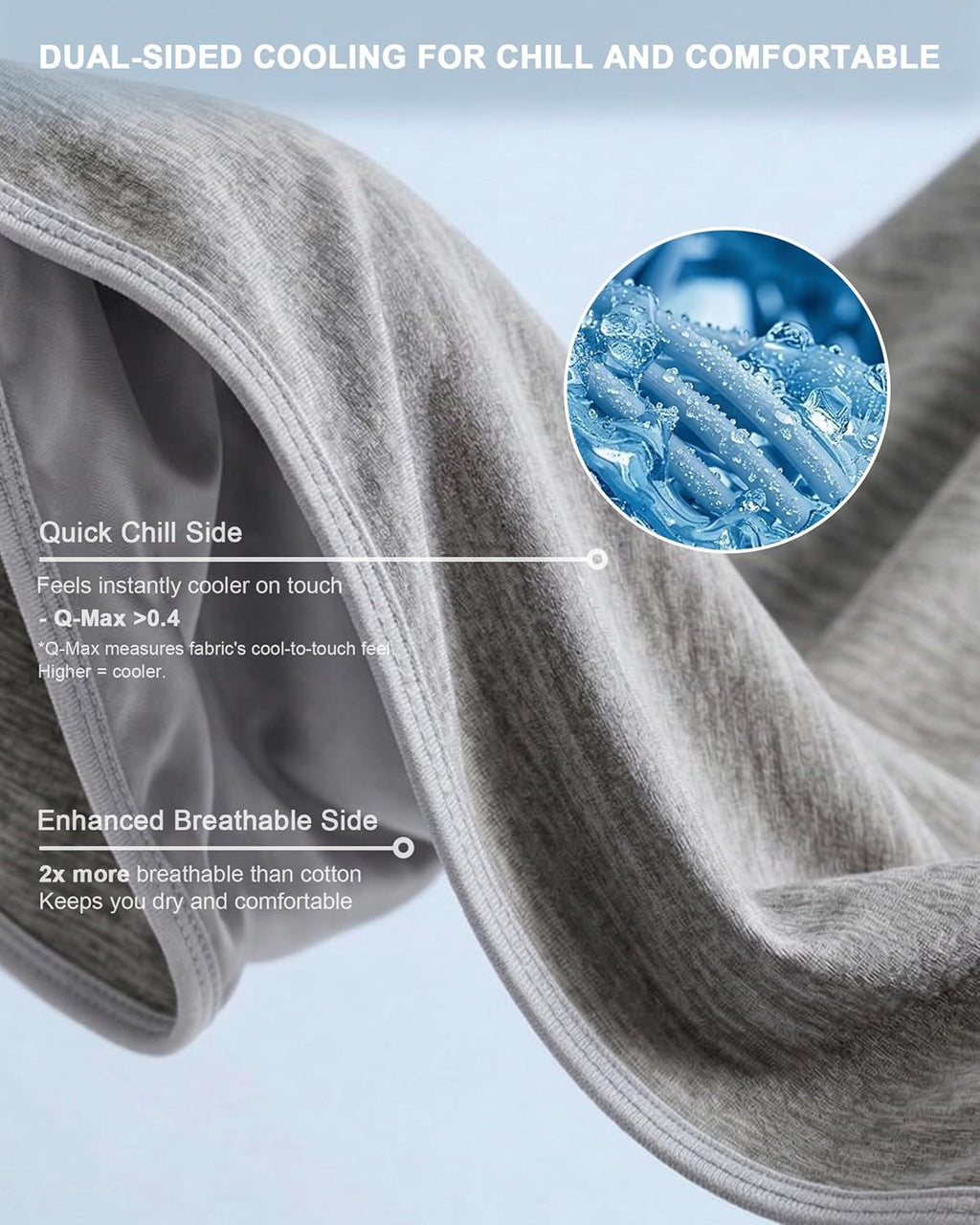Cool Comfort Cooling Blanket For Hot Sleepers, Lightweight And Breathable Night Comfort - Elesira