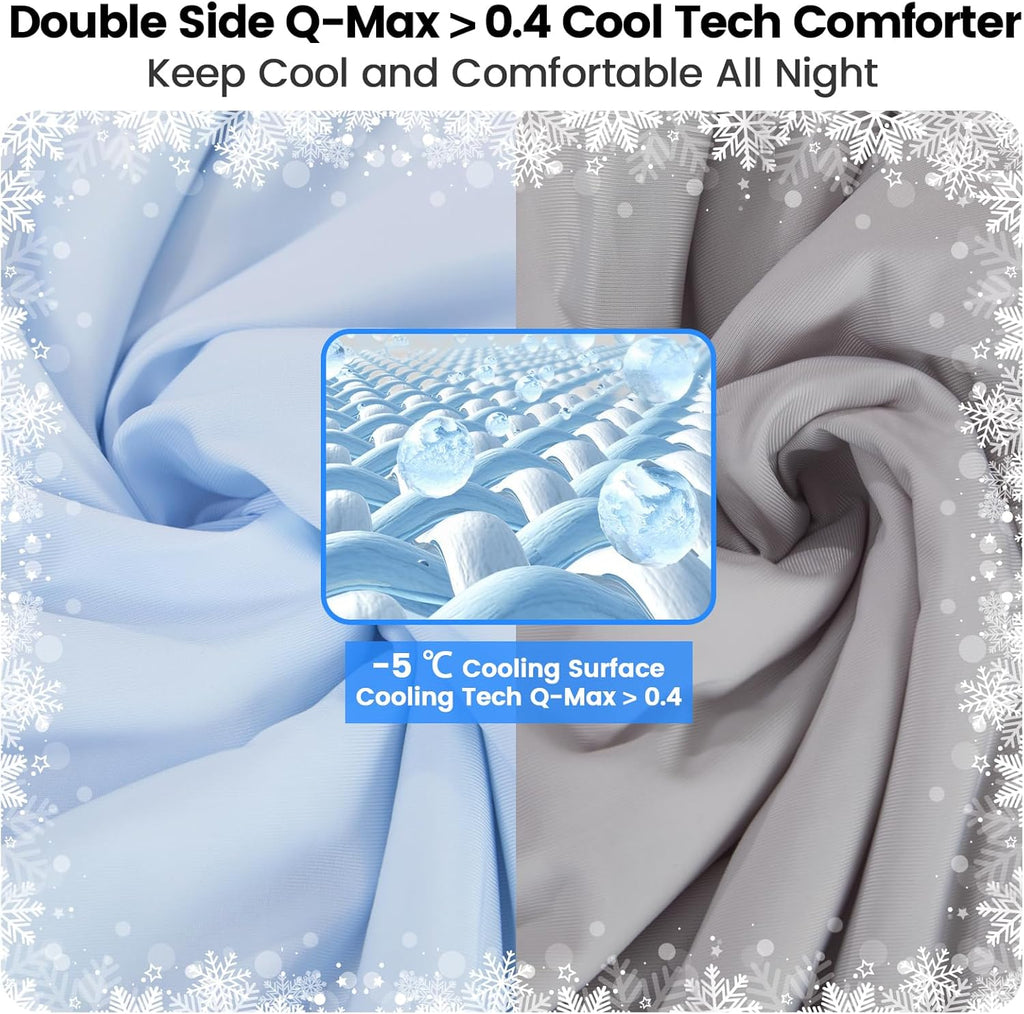 Q-Max Technology Cooling Blanket For Hot Sleepers Soft And Breathable - Elesira