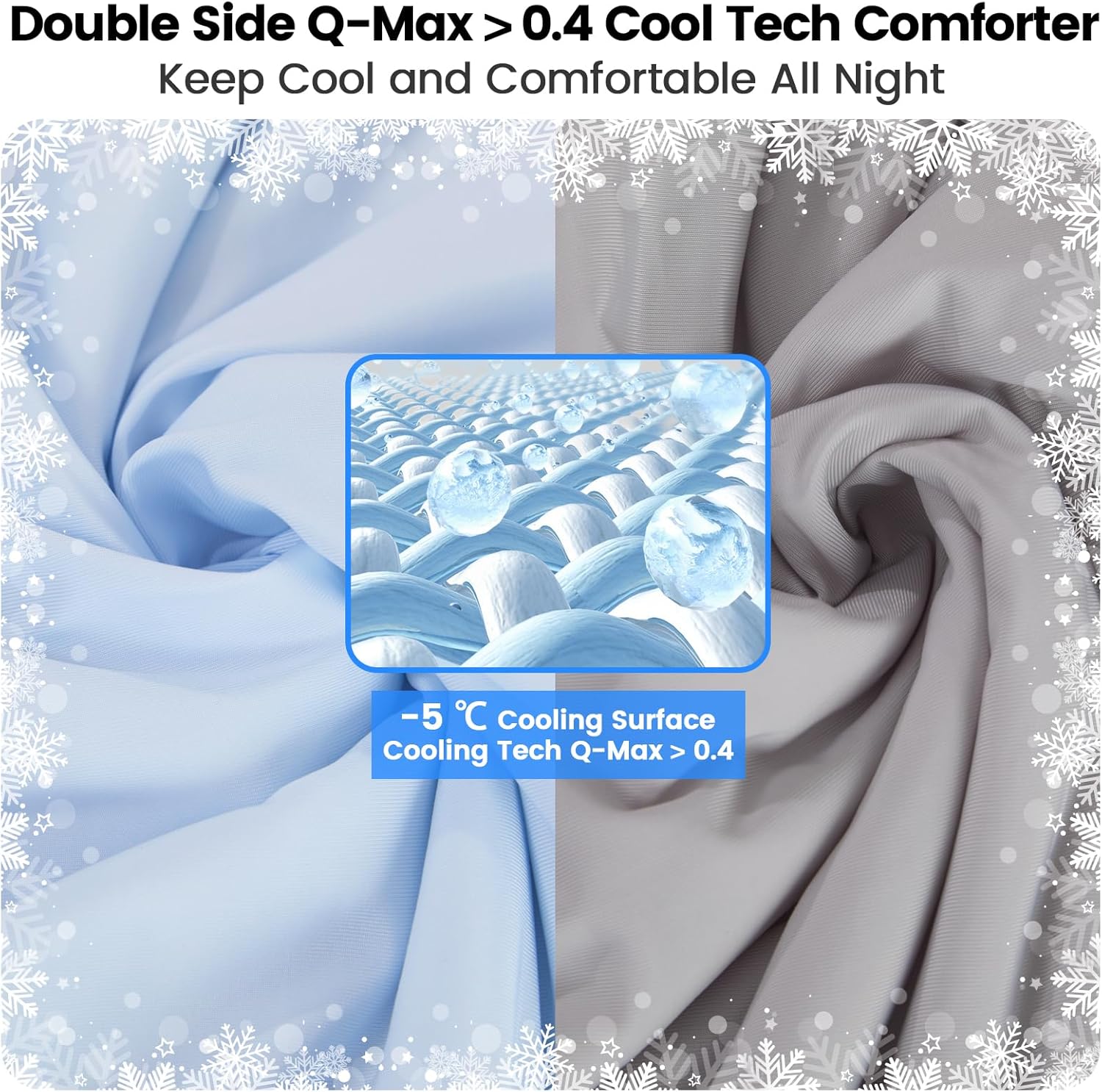 Q-Max Technology Cooling Blanket For Hot Sleepers Soft And Breathable - Elesira