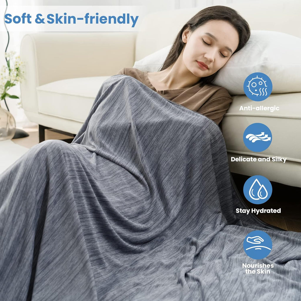 Cooling Blanket Lightweight Summer Comfort For Hot Sleepers And Night Sweats On Bed - Elesira