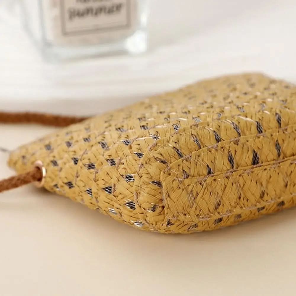 Geflochtene Mini-Umhängetasche aus Stroh | elesira