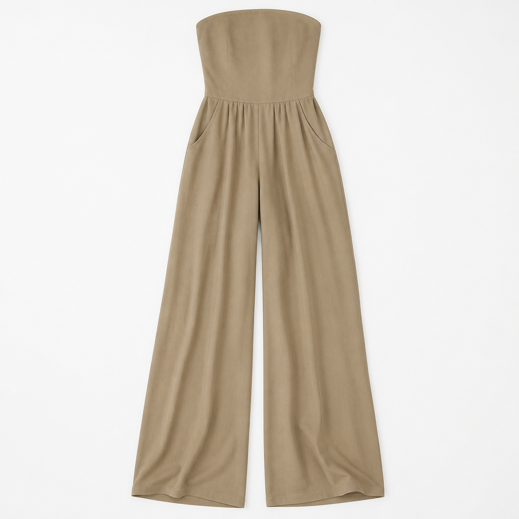سولين – بدلة أنيقة بلا أكمام وبأرجل واسعة مع ظهر مكشكش | إليسيرا
