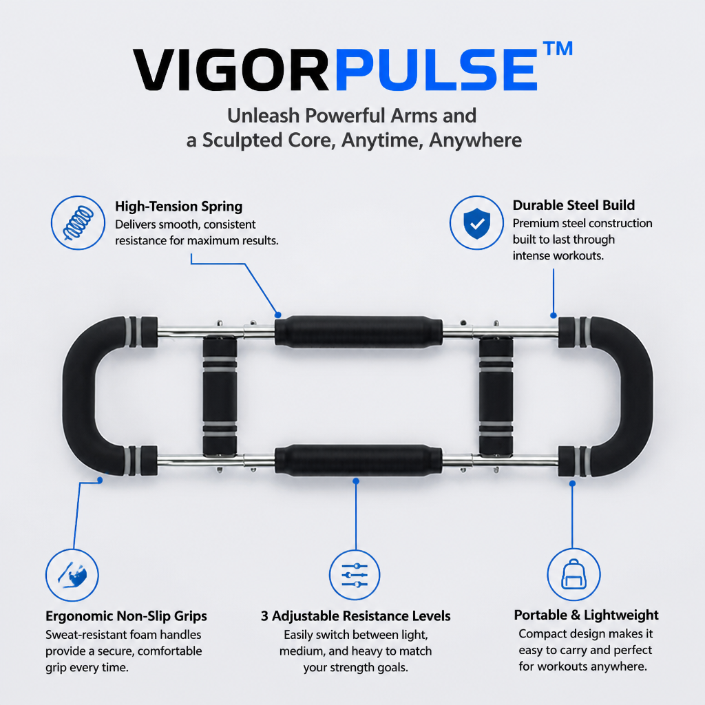 VigorPulse | أطلق العنان لذراعين قويين وجذع منحوت في أي وقت وأي مكان | elesira