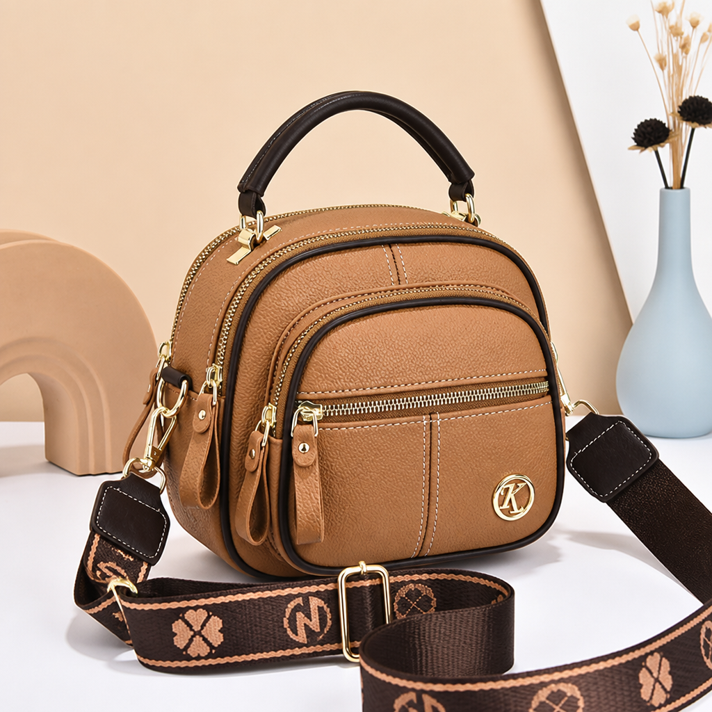 VieraBelle – Borsa compatta a tracolla con tracolla dall'elegante motivo audace | elesira