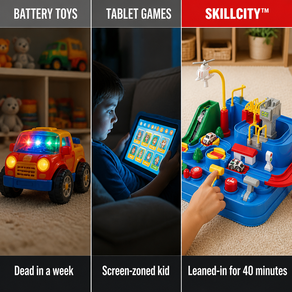 SkillCity | Swap Screen Time for 7-Step Hands-On Urban Adventure Play | elesira
