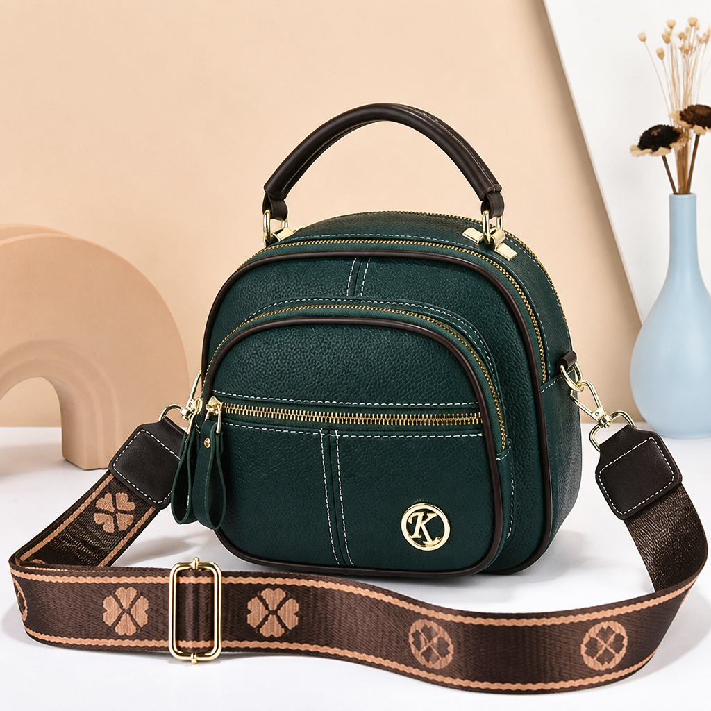 VieraBelle – Borsa compatta a tracolla con tracolla dall'elegante motivo audace | elesira
